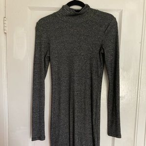 Wilfred Free Aritzia Charcoal Turtleneck Dress